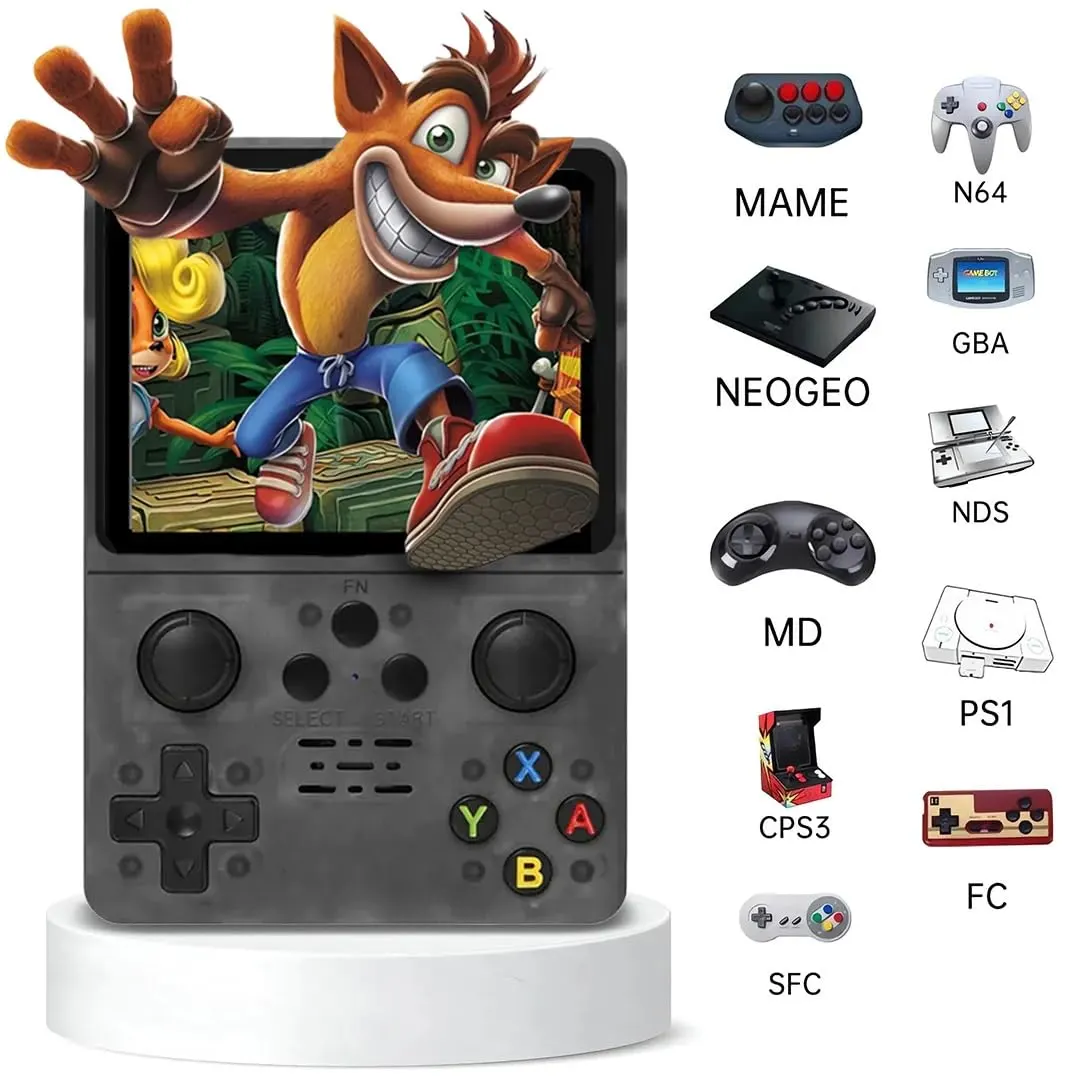 R35S Retro 64GB Transparent Black Video Game-03