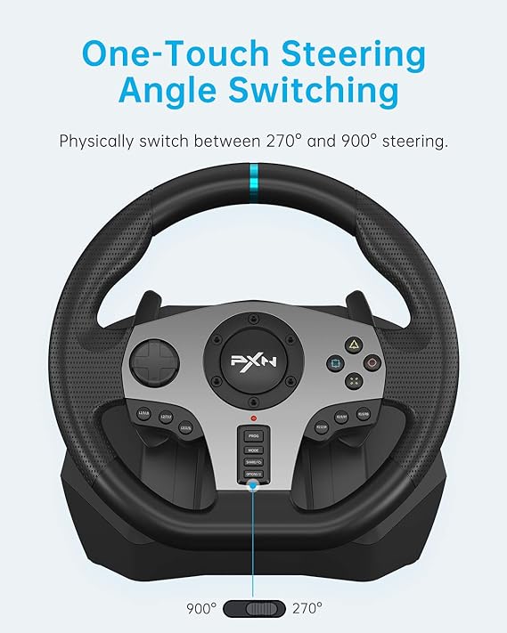 PXN V9 Gaming Racing Wheel with Pedals and Shifter PXN V9 Gaming Racing Wheel with Pedals and Shifter